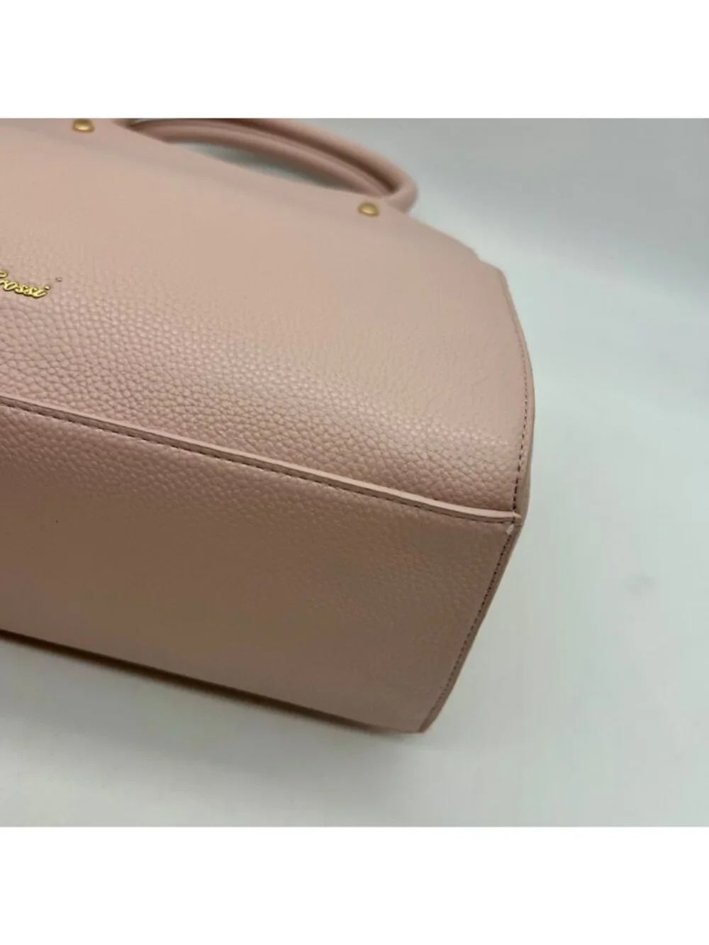 Grossi Pink Faux Leather Poppy Bowtie Top Handle Satchel Bag